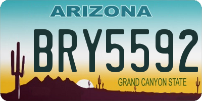 AZ license plate BRY5592
