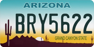 AZ license plate BRY5622