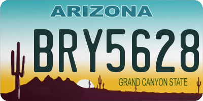 AZ license plate BRY5628