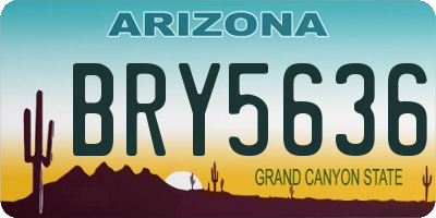 AZ license plate BRY5636
