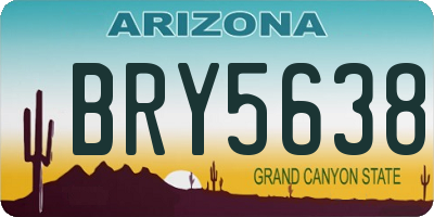 AZ license plate BRY5638