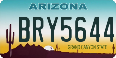 AZ license plate BRY5644