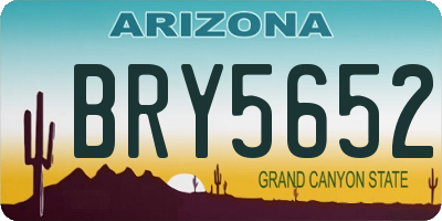 AZ license plate BRY5652