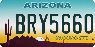 AZ license plate BRY5660