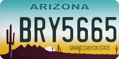 AZ license plate BRY5665