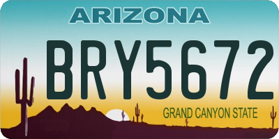 AZ license plate BRY5672