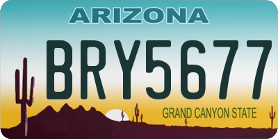AZ license plate BRY5677
