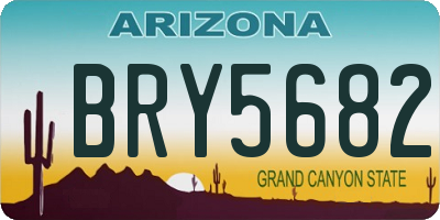 AZ license plate BRY5682