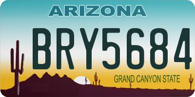 AZ license plate BRY5684