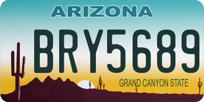 AZ license plate BRY5689