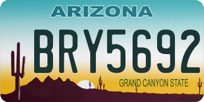 AZ license plate BRY5692
