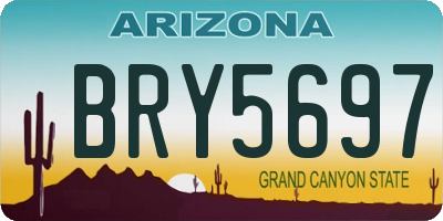 AZ license plate BRY5697