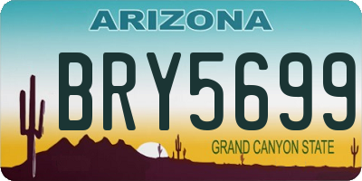 AZ license plate BRY5699