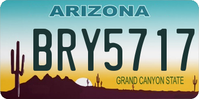 AZ license plate BRY5717