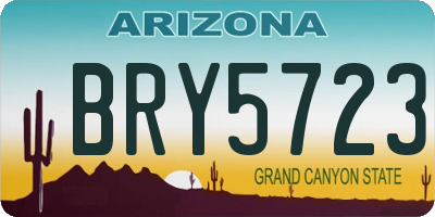 AZ license plate BRY5723
