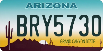 AZ license plate BRY5730