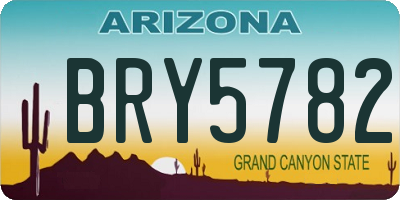 AZ license plate BRY5782