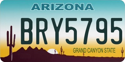 AZ license plate BRY5795