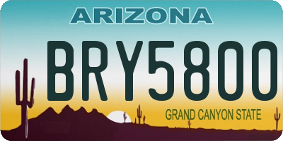 AZ license plate BRY5800