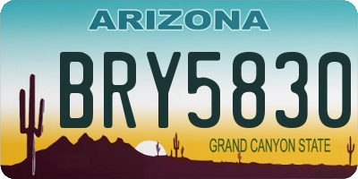 AZ license plate BRY5830