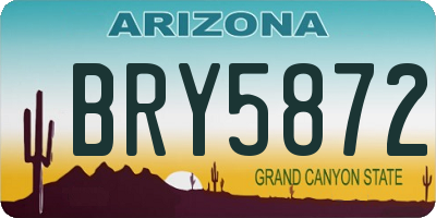 AZ license plate BRY5872