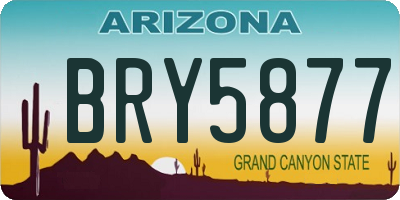 AZ license plate BRY5877