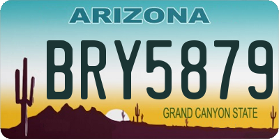 AZ license plate BRY5879