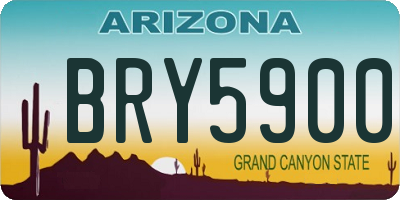 AZ license plate BRY5900
