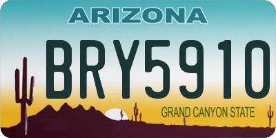 AZ license plate BRY5910