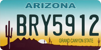 AZ license plate BRY5912