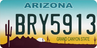 AZ license plate BRY5913