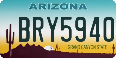 AZ license plate BRY5940