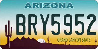 AZ license plate BRY5952