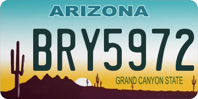 AZ license plate BRY5972