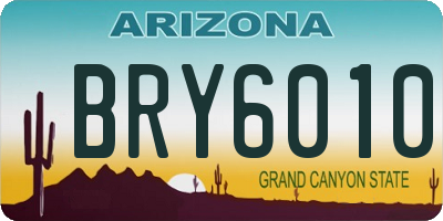 AZ license plate BRY6010