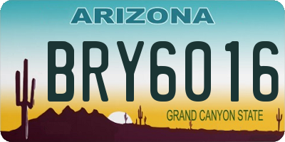 AZ license plate BRY6016