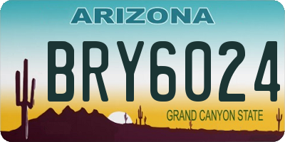 AZ license plate BRY6024