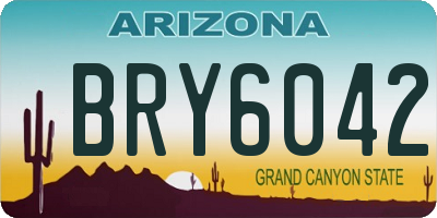 AZ license plate BRY6042