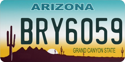 AZ license plate BRY6059