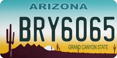 AZ license plate BRY6065