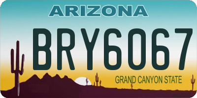 AZ license plate BRY6067