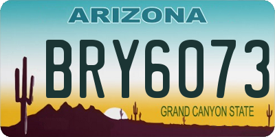 AZ license plate BRY6073