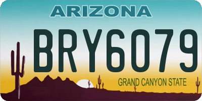 AZ license plate BRY6079