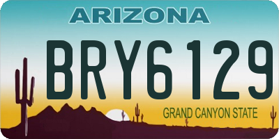 AZ license plate BRY6129