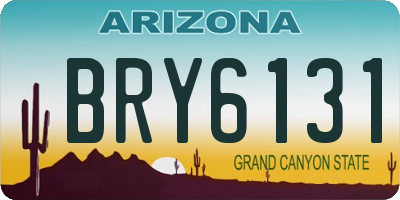 AZ license plate BRY6131