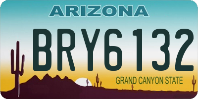AZ license plate BRY6132