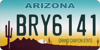 AZ license plate BRY6141
