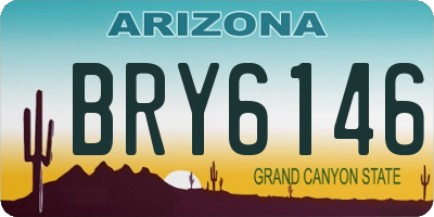 AZ license plate BRY6146