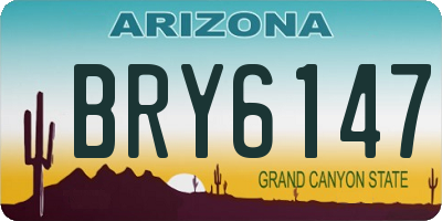 AZ license plate BRY6147