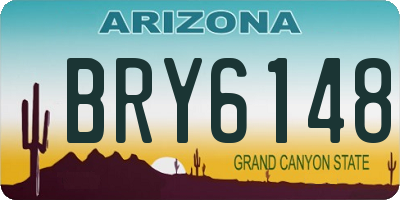 AZ license plate BRY6148